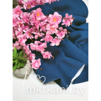 Футер жаккард синий